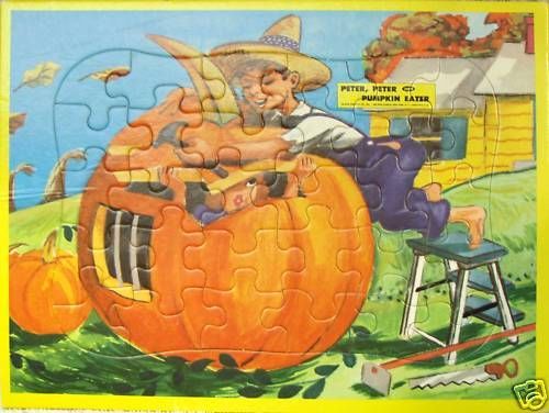 PETER, PETER PUMPKIN EATER © 1950s Jaymar Tray Puzzle